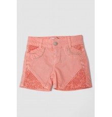 Шорти джинсові для дівчинки, колір кораловий, 247R10033