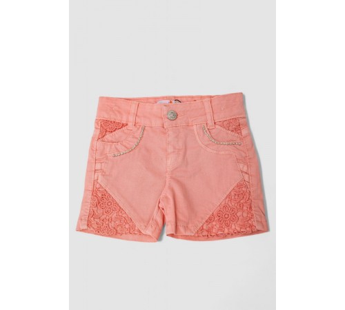 Шорти джинсові для дівчинки, колір кораловий, 247R10033
