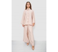 Костюм женский свободного кроя жатка, цвет бежевый, 102R5264