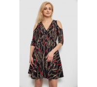 Сукня жіноча з принтом, колір чорний, 230R182