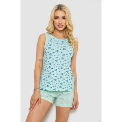 Пижама женская с принтом, цвет мятный, 243R24470