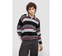 Светр-обманка чоловічий, колір сіро-чорний, 161R901-2