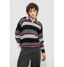 Светр-обманка чоловічий, колір сіро-чорний, 161R901-2