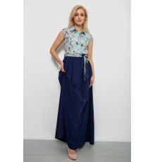 Сукня з квітковим принтом, колір м'ятно-синій, 230R79