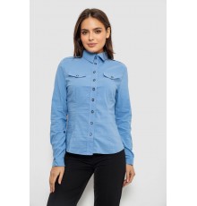 Сорочка жіноча однотонна, колір блакитний, 230R068-9