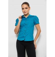Сорочка жіноча однотонна, колір бірюзовий, 230R070