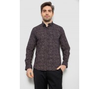 Рубашка мужская с принтом, цвет коричневый, 186R6053