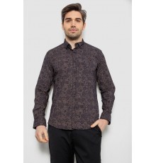 Сорочка чоловіча з принтом, колір коричневий, 186R6053