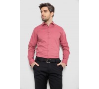 Рубашка мужская однотонная, цвет пудровый, 186R2013