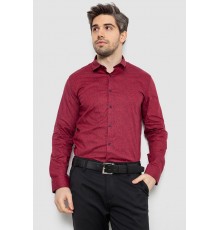 Сорочка чоловіча з принтом, колір бордовий, 186R2020