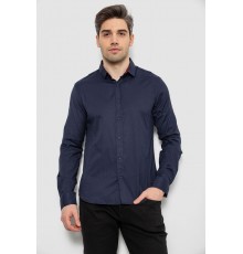 Сорочка чоловіча однотонна, колір синій, 186R6917-1