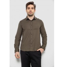 Сорочка чоловіча однотонна, колір хакі, 186R6917-1