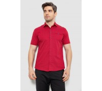 Чоловіча сорочка з принтом, колір бордовий, 186R7012