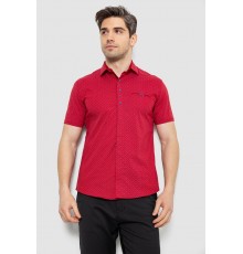 Чоловіча сорочка з принтом, колір бордовий, 186R7012