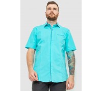Мужская рубашка с принтом, цвет бирюзовый, 186R7108