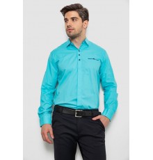 Сорочка чоловіча класична, колір бірюзовий, 186R7114-5
