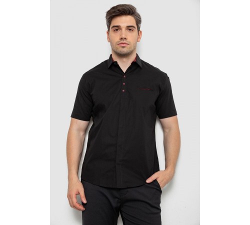Сорочка чоловіча, колір чорний, 186R7326