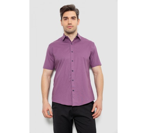 Сорочка чоловіча з принтом, колір бузковий, 186R7338