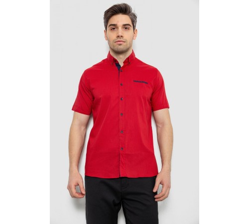 Сорочка чоловіча з принтом, колір червоний, 186RKB103