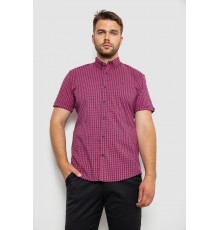 Сорочка чоловіча в клітинку, колір червоний, 214R4564-1