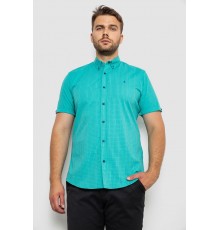 Сорочка чоловіча в клітинку, колір бірюзовий, 214R4564-3