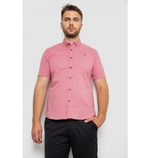 Сорочка чоловіча в клітку, колір пудровий, 214R4564-5