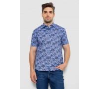 Сорочка чоловіча з принтом, колір джинс, 214R6917-10