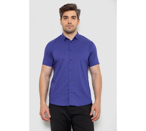 Сорочка чоловіча с принтом, колір фіолетовий, 214R6917-11