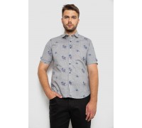 Сорочка чоловіча з принтом, колір сірий, 214R6917-88