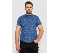 Сорочка чоловіча з принтом, колір джинс, 214R6917-9