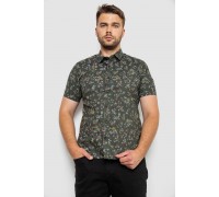 Сорочка чоловіча з принтом, колір хакі, 214R6917-9