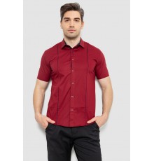 Рубашка мужская однотонная, цвет бордовый, 214R7003-5