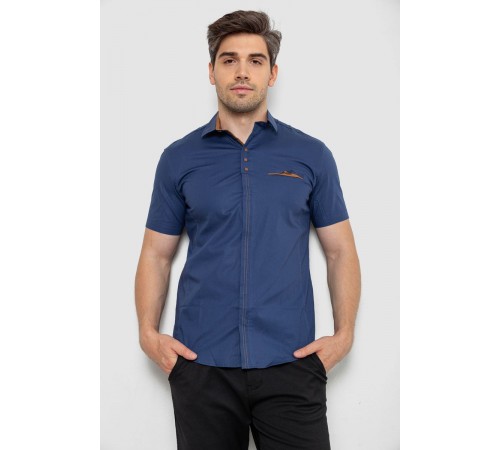 Сорочка чоловіча  класична, колір синій, 214R7010