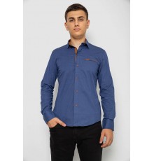 Сорочка чоловіча з принтом, колір синій, 214R7015