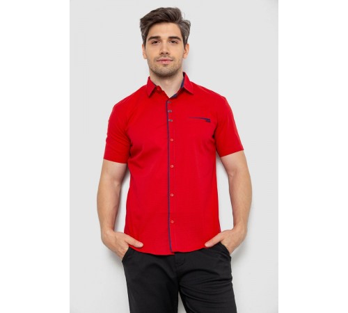 Сорочка чоловіча з принтом, колір червоний, 214R7016
