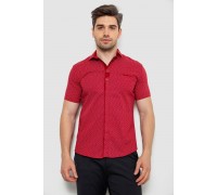 Сорочка чоловіча з принтом, колір бордовий, 214R7018