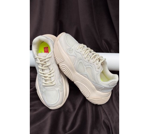 Кроссовки женские, цвет бежевый, 248RCX1270