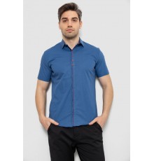 Сорочка чоловіча з принтом, колір джинс, 214R7026