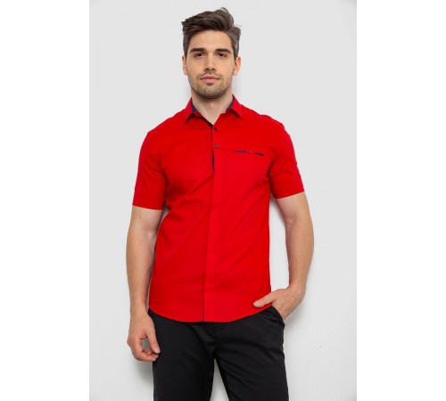 Рубашка мужская классическая, цвет красный, 214R7116