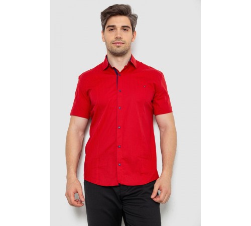 Сорочка чоловіча з принтом, колір червоний, 214R7129