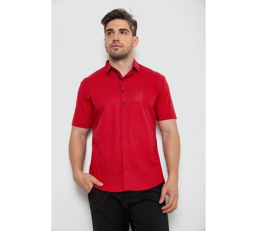 Сорочка чоловіча з принтом, колір червоний, 214R7142