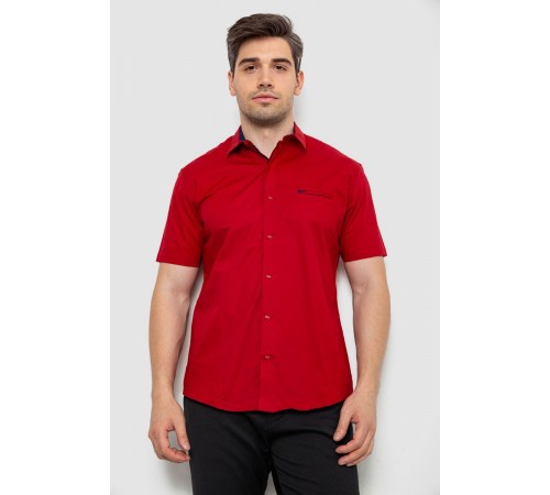 Сорочка чоловіча, колір бордовий, 214R7325