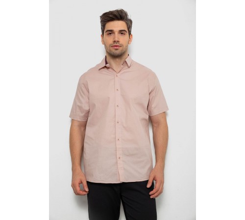 Рубашка мужская однотонная, цвет бежевый, 214R7327-2