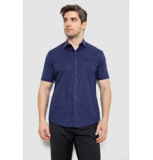 Сорочка чоловіча з принтом, колір синій, 214R7329