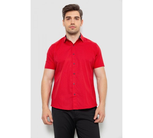 Сорочка чоловіча з принтом, колір червоний, 214R7338