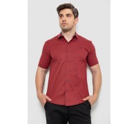 Рубашка мужская с принтом, цвет бордовый, 214R7340