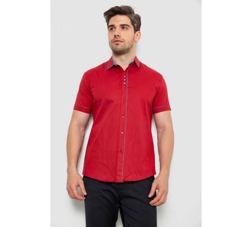 Рубашка мужская, цвет бордовый, 214R7420