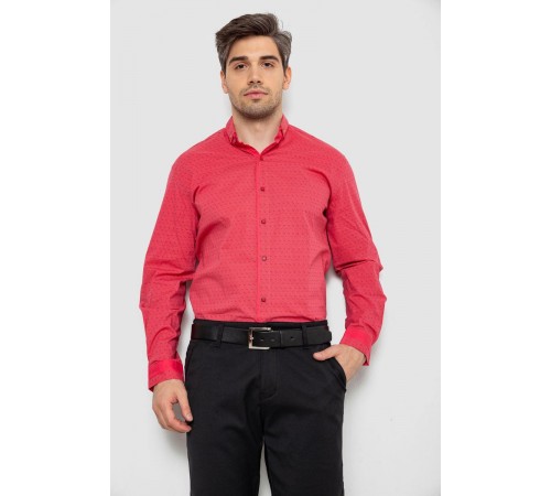 Сорочка чоловіча з довгим рукавом, колір кораловий, 214R7475