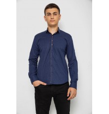 Сорочка чоловіча з принтом, колір темно-синій, 214R7543-5