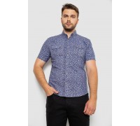 Сорочка чоловіча з принтом, колір синій, 214R806